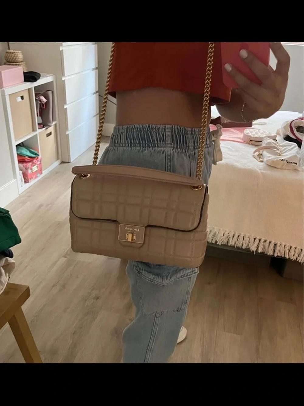 kate spade structured quilted